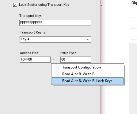 mifare change key a and b